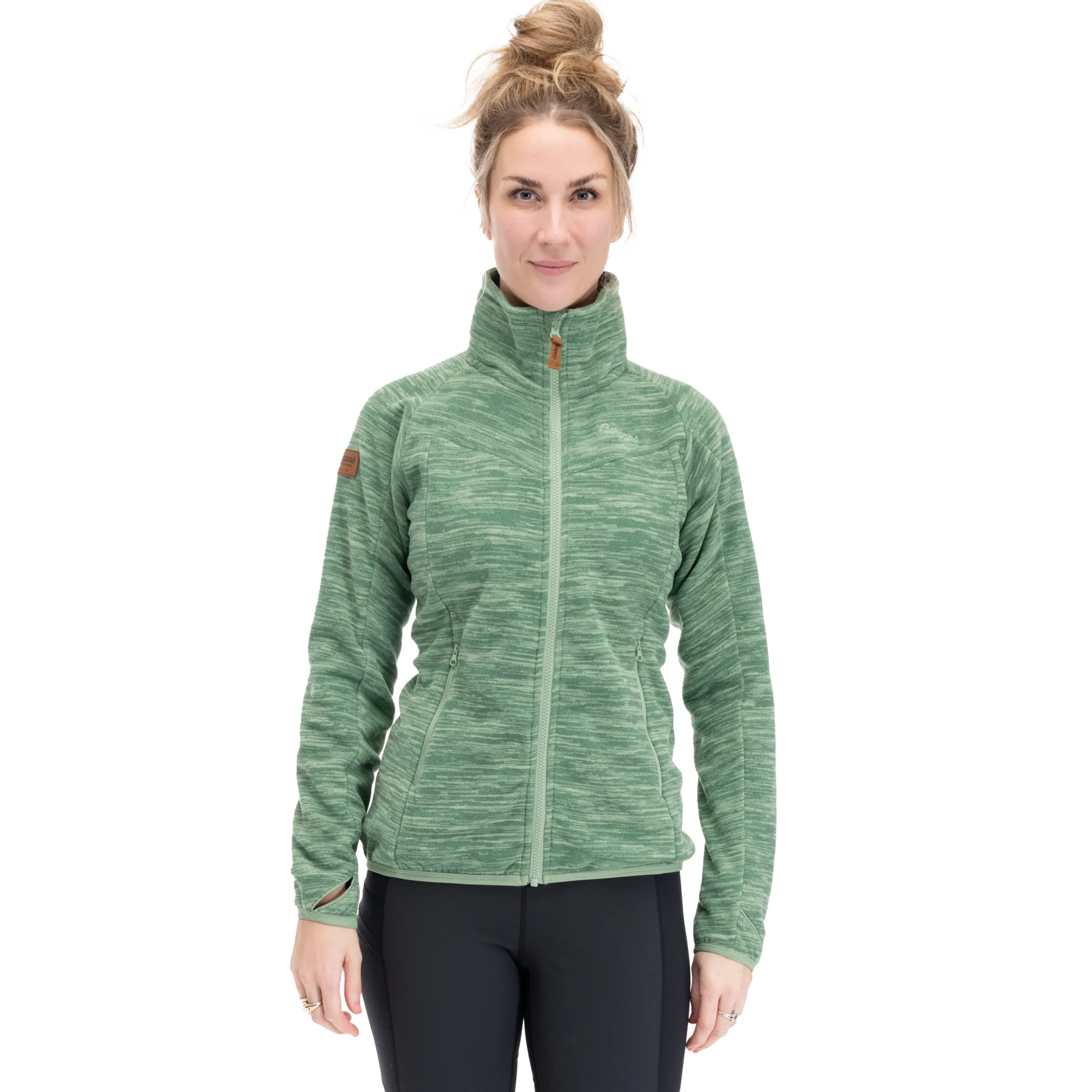 Store Bergans Hareid Fleece W Jacket NoHood - Jade Green