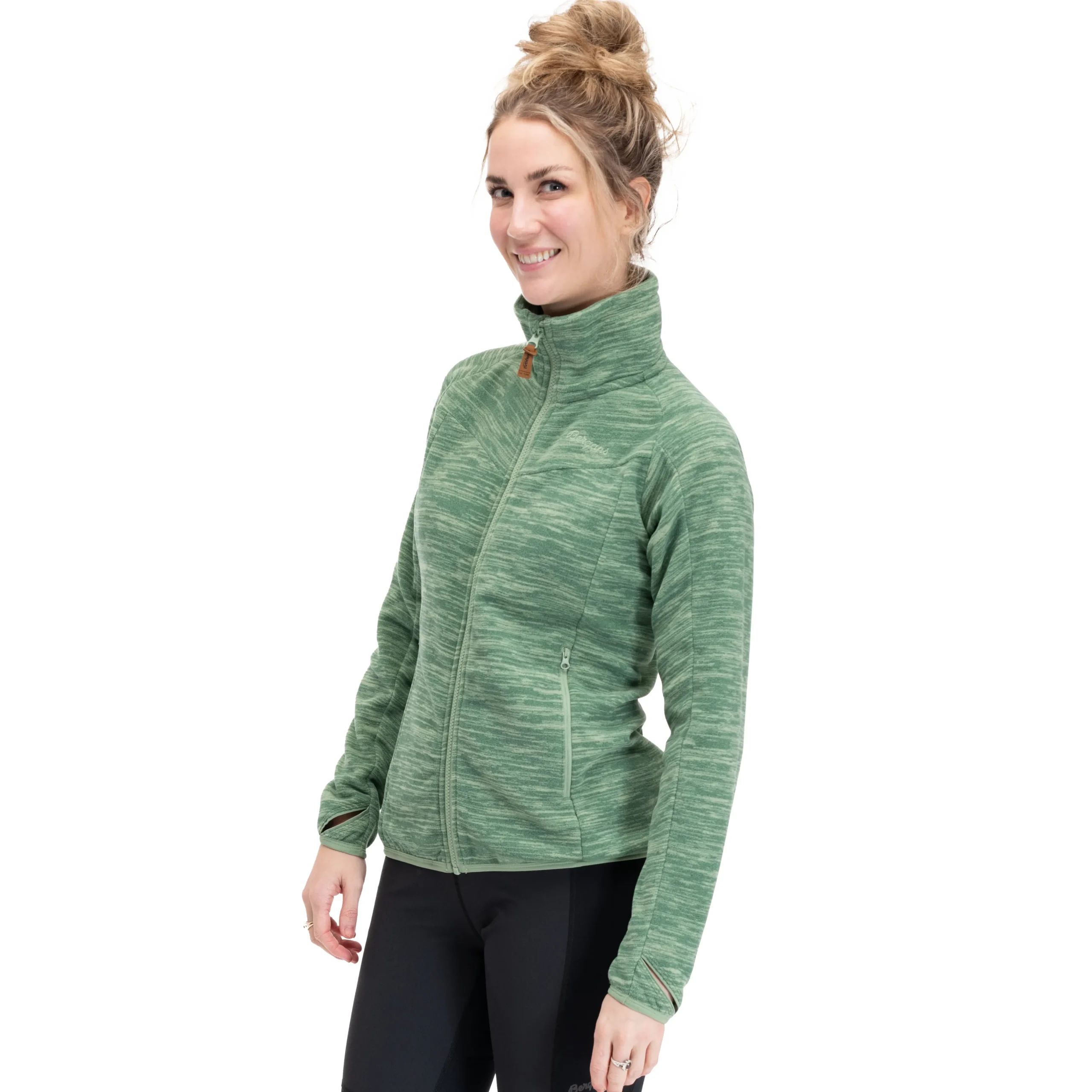 Store Bergans Hareid Fleece W Jacket NoHood - Jade Green