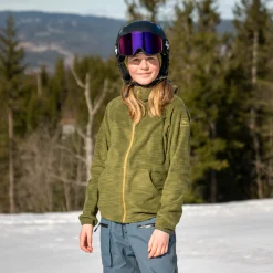 Hot Bergans Hareid Youth Girl Jacket - Dark Olive Green