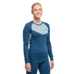 Cheap Bergans Inner:Light W Long Sleeve - Orion Blue / Misty Forest