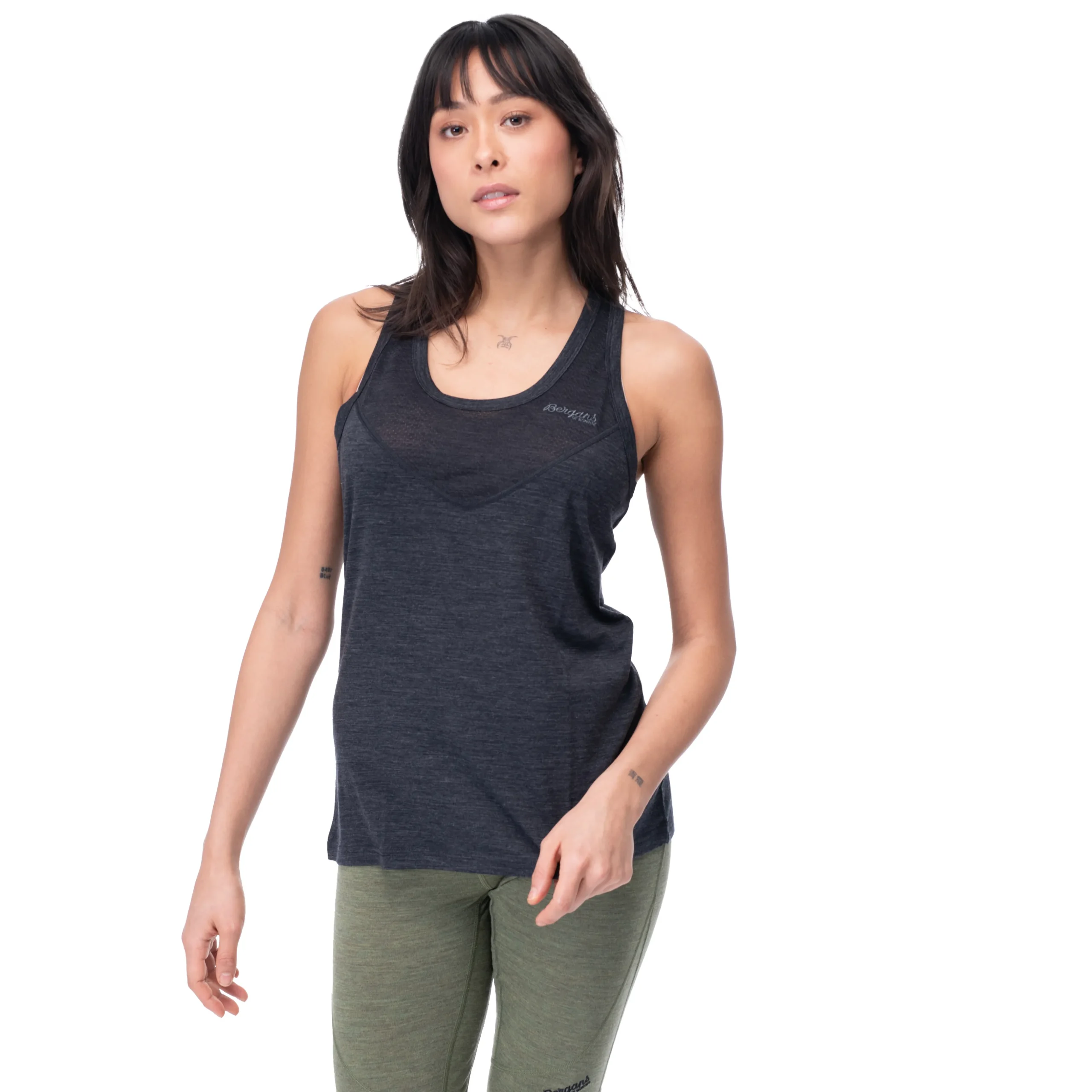 Sale Bergans Inner:Light W Singlet - Solid Charcoal