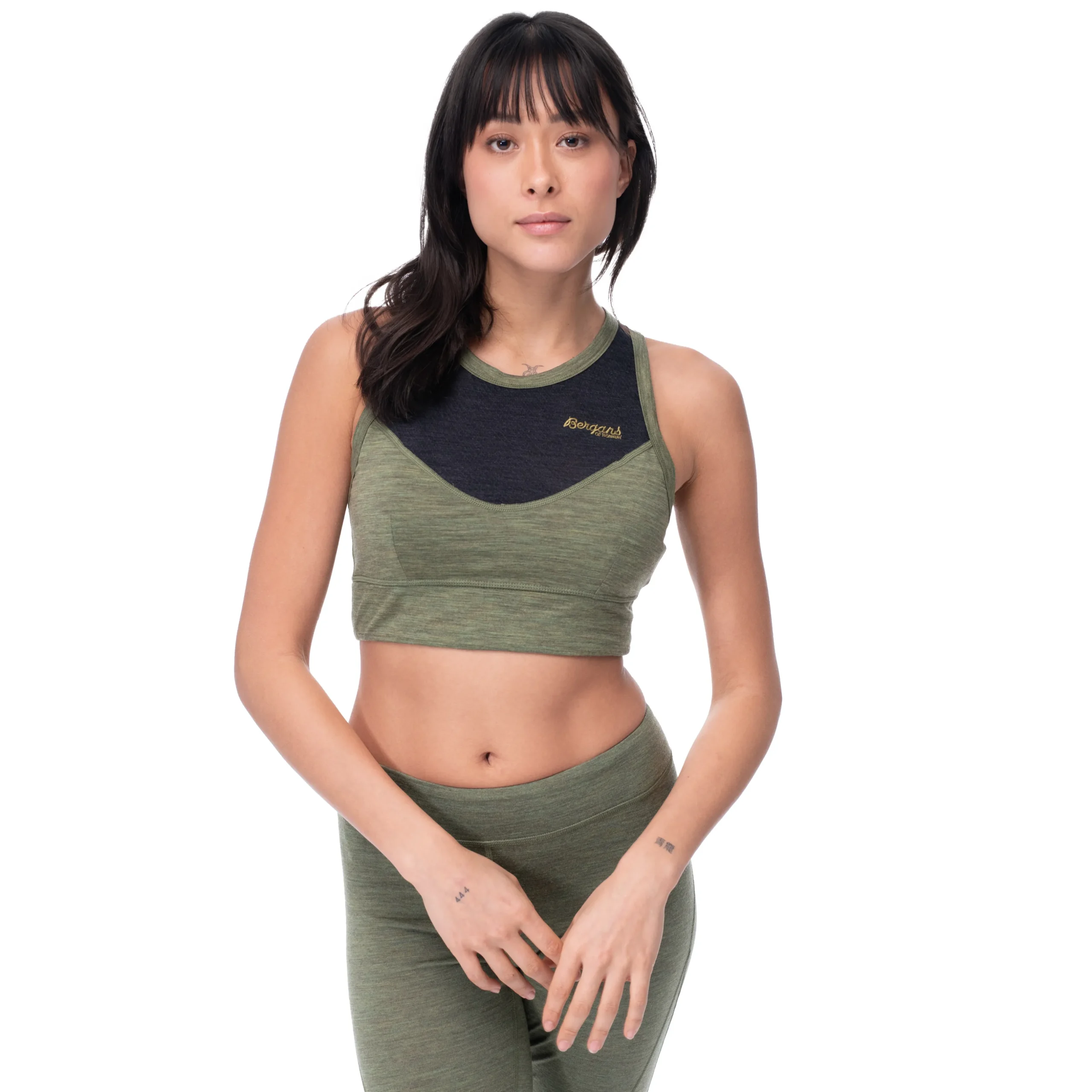 Flash Sale Bergans Inner:Light W Top - Olive Green / Solid Charcoal