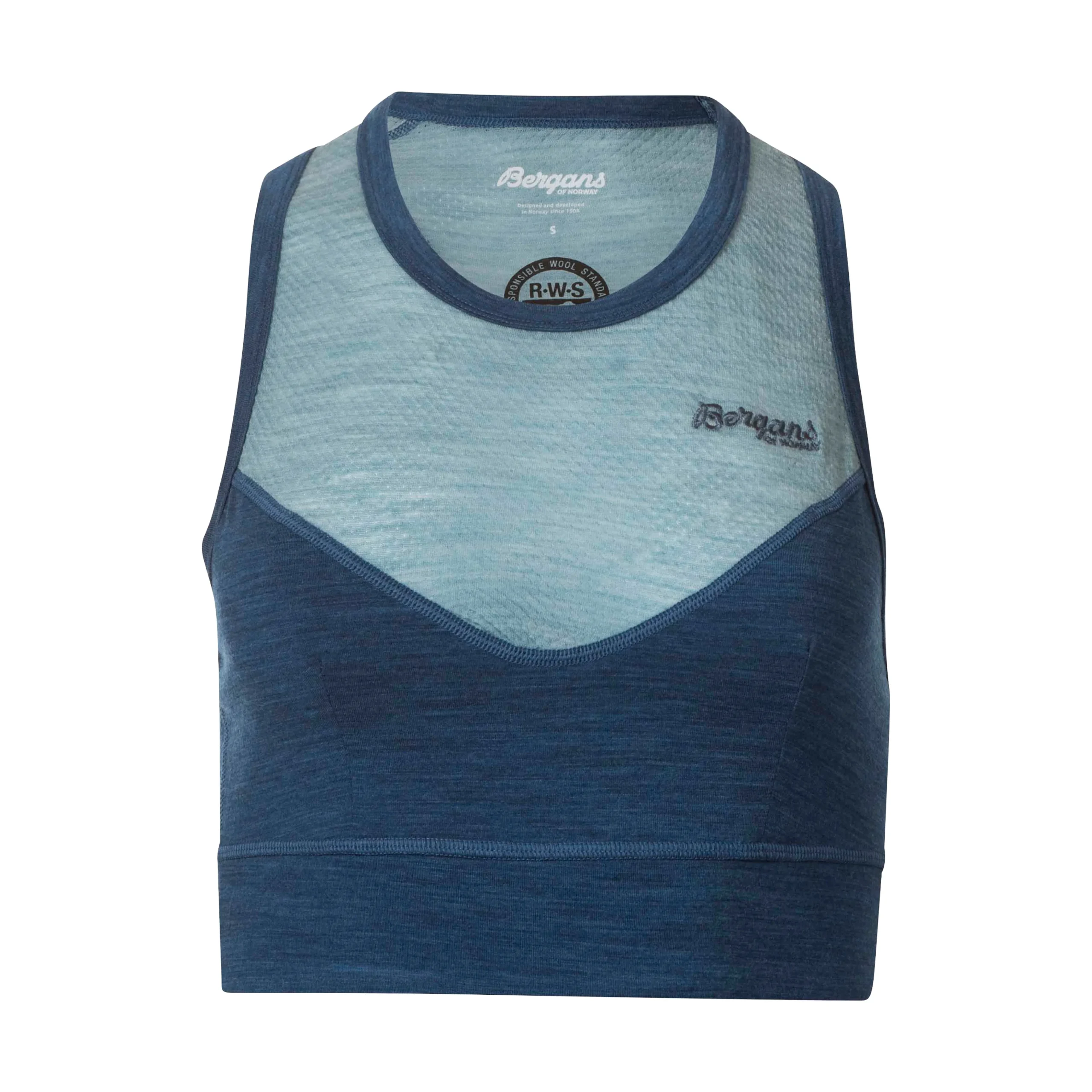 Discount Bergans Inner:Light W Top - Orion Blue / Misty Forest