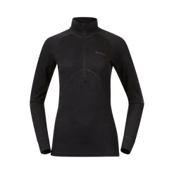 Store Bergans Inner:Pure W Half Zip - Solid Charcoal