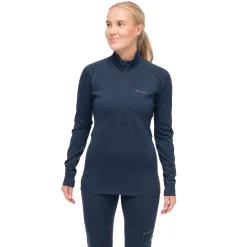 Store Bergans Inner:Pure W Half Zip - Navy Blue