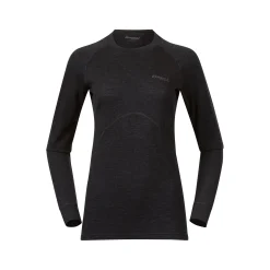 New Bergans Inner:Pure W Long Sleeve - Solid Charcoal