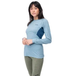 Cheap Bergans Inner:Pure W Long Sleeve - Smoke Blue
