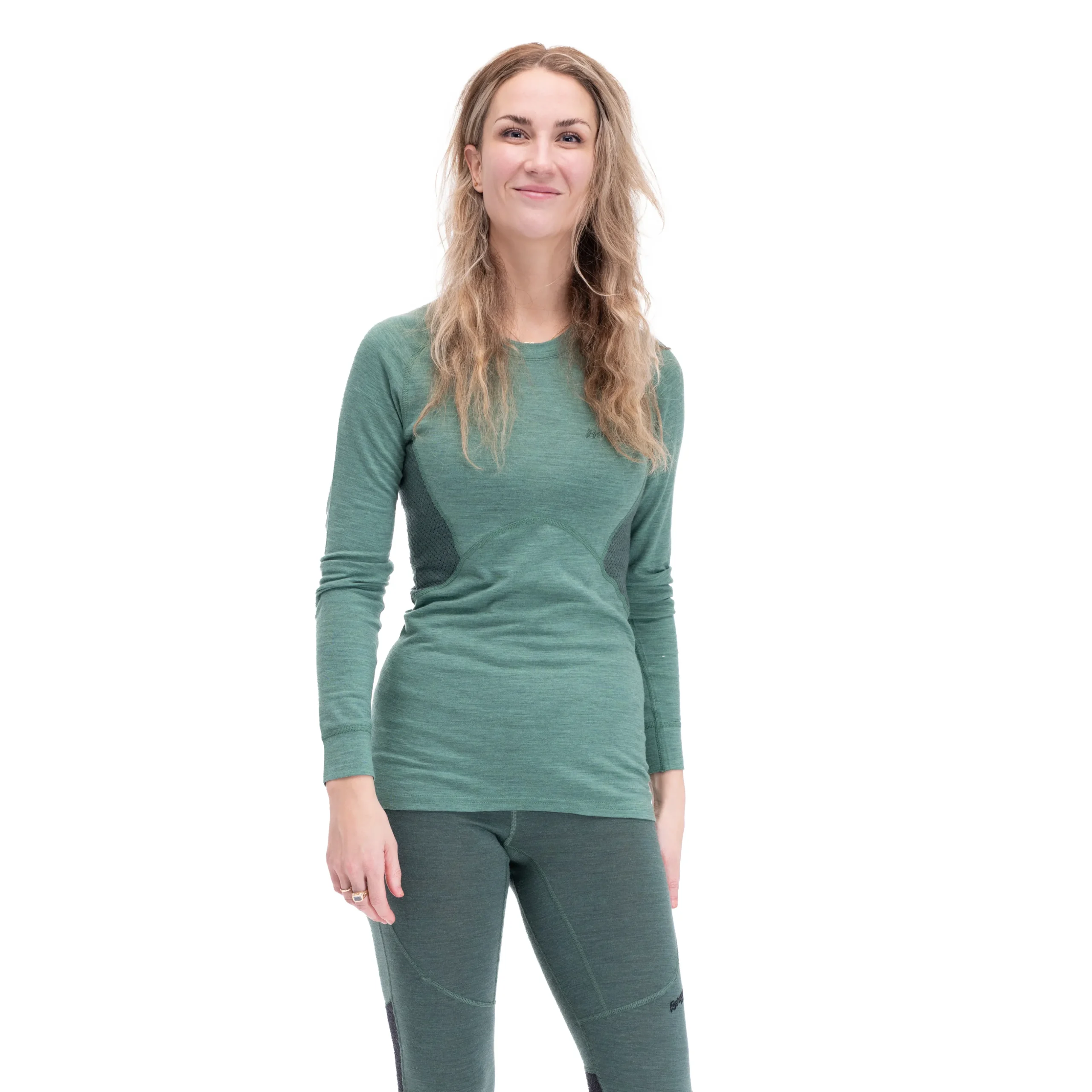 Sale Bergans Inner:Pure W Long Sleeve - Jade Green
