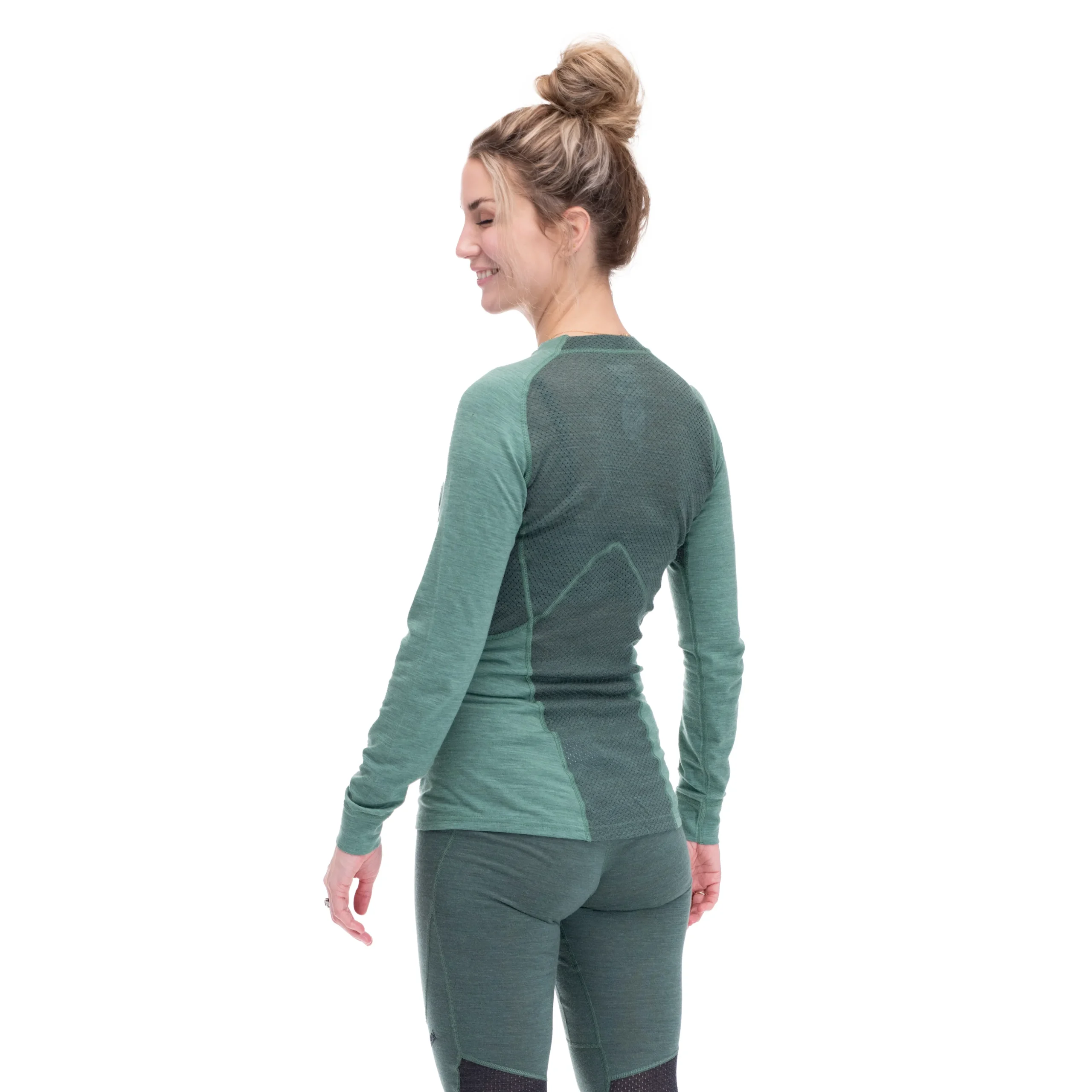 Sale Bergans Inner:Pure W Long Sleeve - Jade Green
