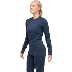 Hot Bergans Inner:Pure W Long Sleeve - Navy Blue