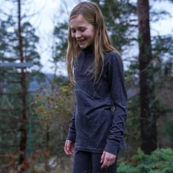 Fashion Bergans Inner:Pure Youth Half Zip - Solid Dark Grey