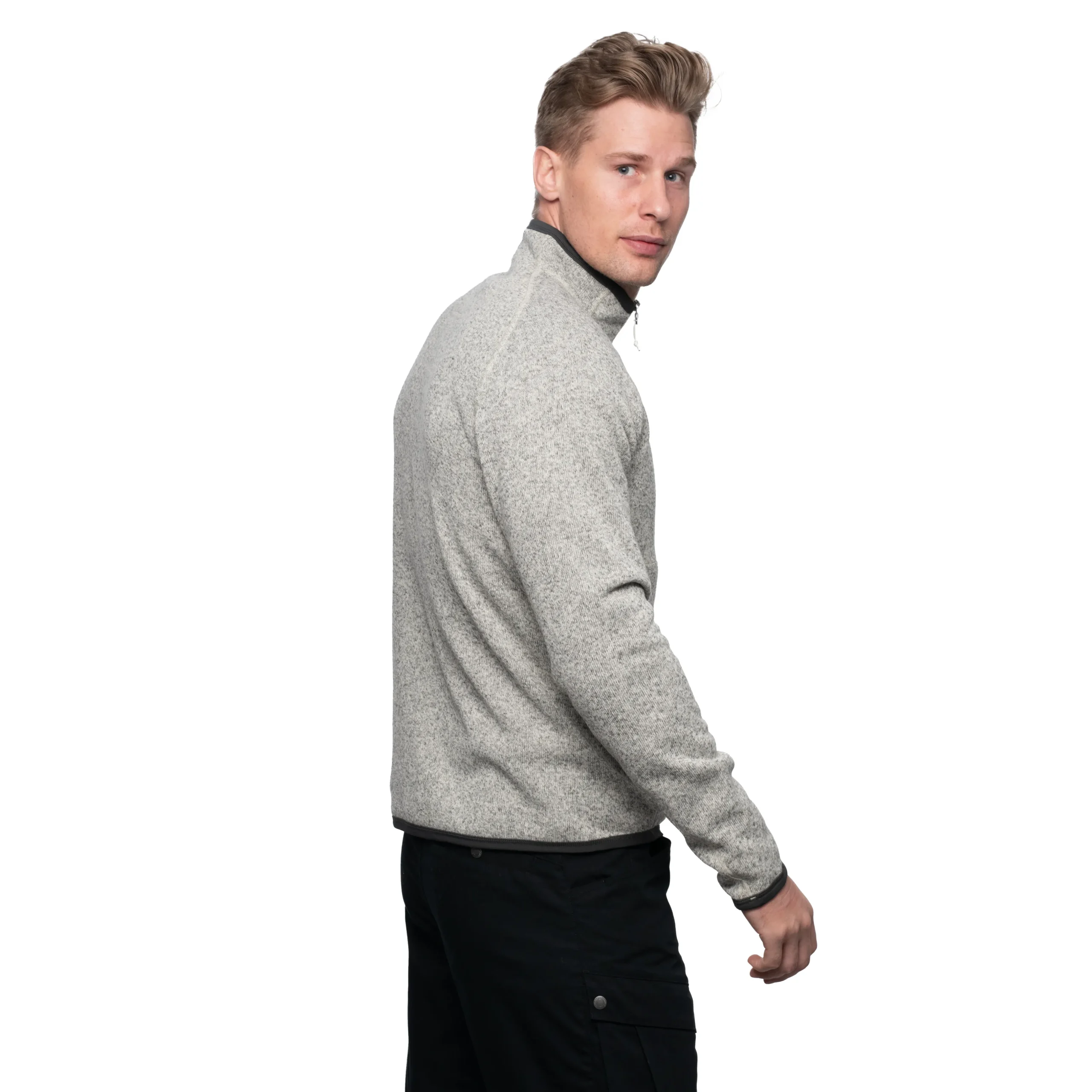 Outlet Bergans Kamphaug Knitted Half Zip - Chalk Sand