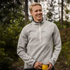Outlet Bergans Kamphaug Knitted Half Zip - Chalk Sand