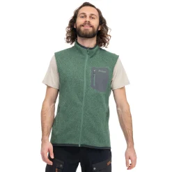 Best Bergans Kamphaug Knitted Vest Men - Dark Jade Green