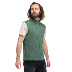 Best Bergans Kamphaug Knitted Vest Men - Dark Jade Green