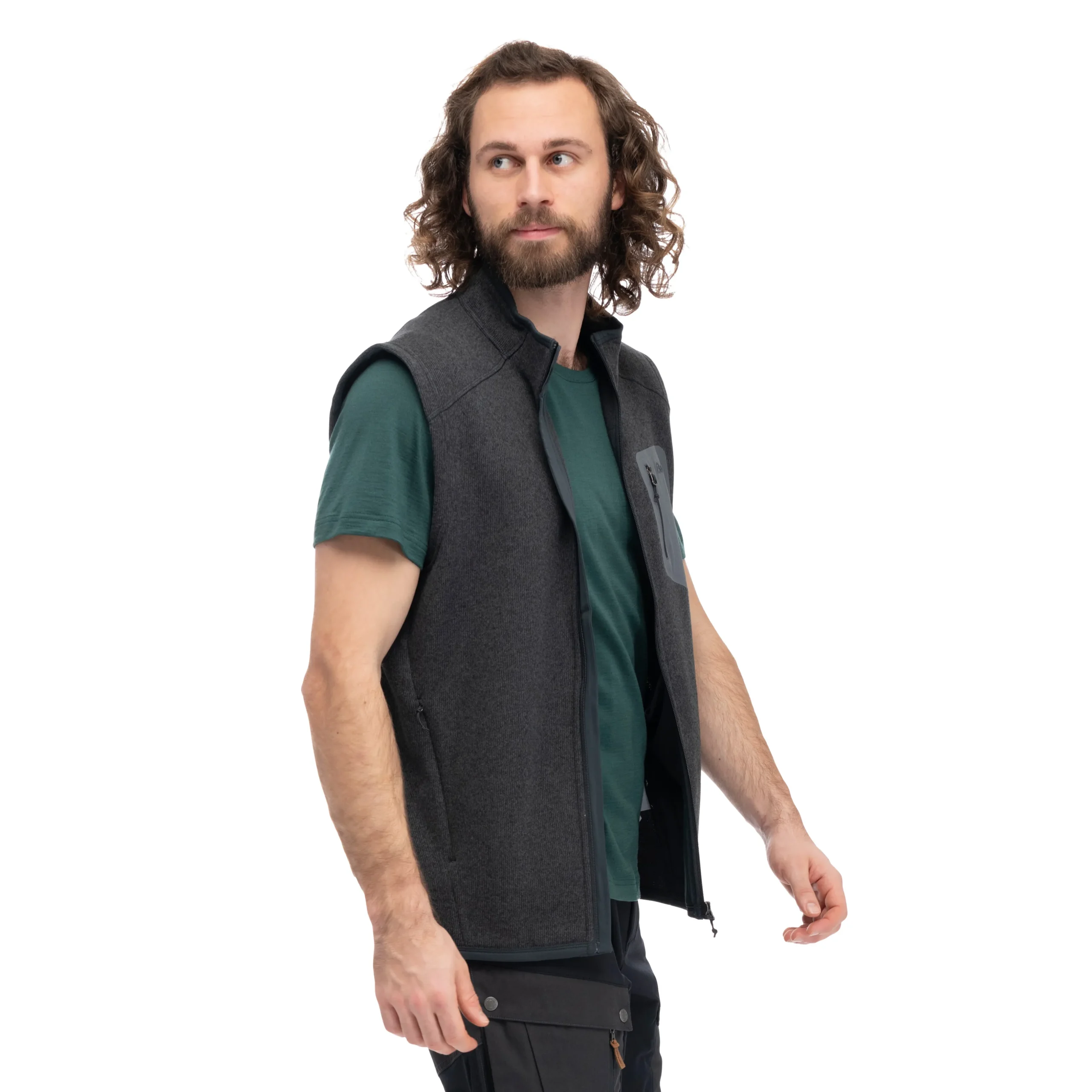 Best Sale Bergans Kamphaug Knitted Vest Men - Dark Shadow Grey
