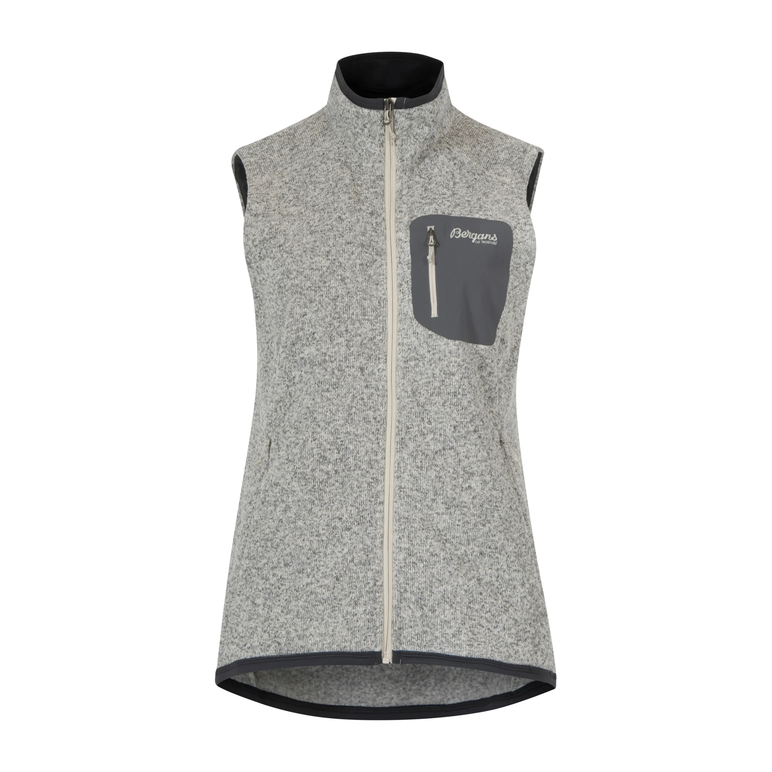 Discount Bergans Kamphaug Knitted Vest Women - Chalk Sand