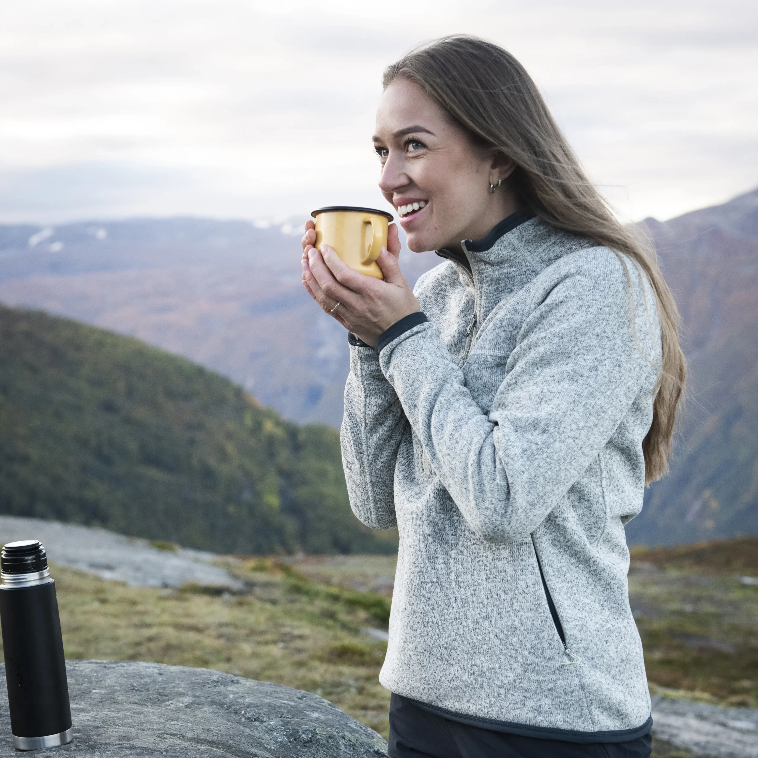 Shop Bergans Kamphaug Knitted W Half Zip - Chalk Sand