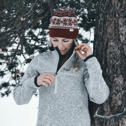 Shop Bergans Kamphaug Knitted W Half Zip - Chalk Sand