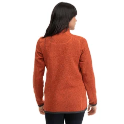 Hot Bergans Kamphaug Knitted W Half Zip - Brick / Orion Blue