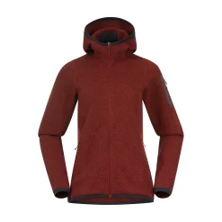 Best Bergans Kamphaug Knitted W Hoodie - Chianti Red
