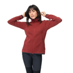 Best Bergans Kamphaug Knitted W Hoodie - Chianti Red