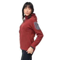 Best Bergans Kamphaug Knitted W Hoodie - Chianti Red