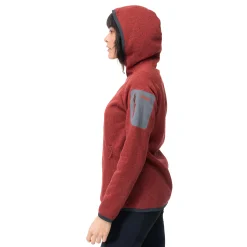 Best Bergans Kamphaug Knitted W Hoodie - Chianti Red