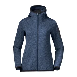 Online Bergans Kamphaug Knitted W Hoodie - Orion Blue