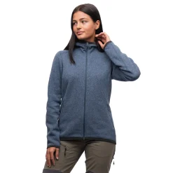 Online Bergans Kamphaug Knitted W Hoodie - Orion Blue