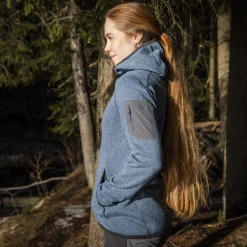 Online Bergans Kamphaug Knitted W Hoodie - Orion Blue