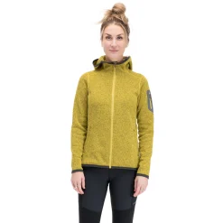 Clearance Bergans Kamphaug Knitted W Hoodie - Light Olive Green