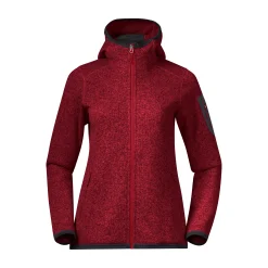 Cheap Bergans Kamphaug Knitted W Hoodie - Red