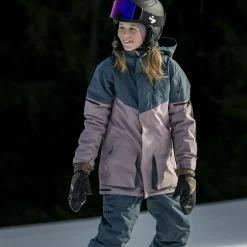 Online Bergans Knyken Insulated Youth Jacket - Lilac Chalk / Orion Blue