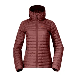 Best Bergans Lava Light Down Jacket W/Hood Women - Amarone Red