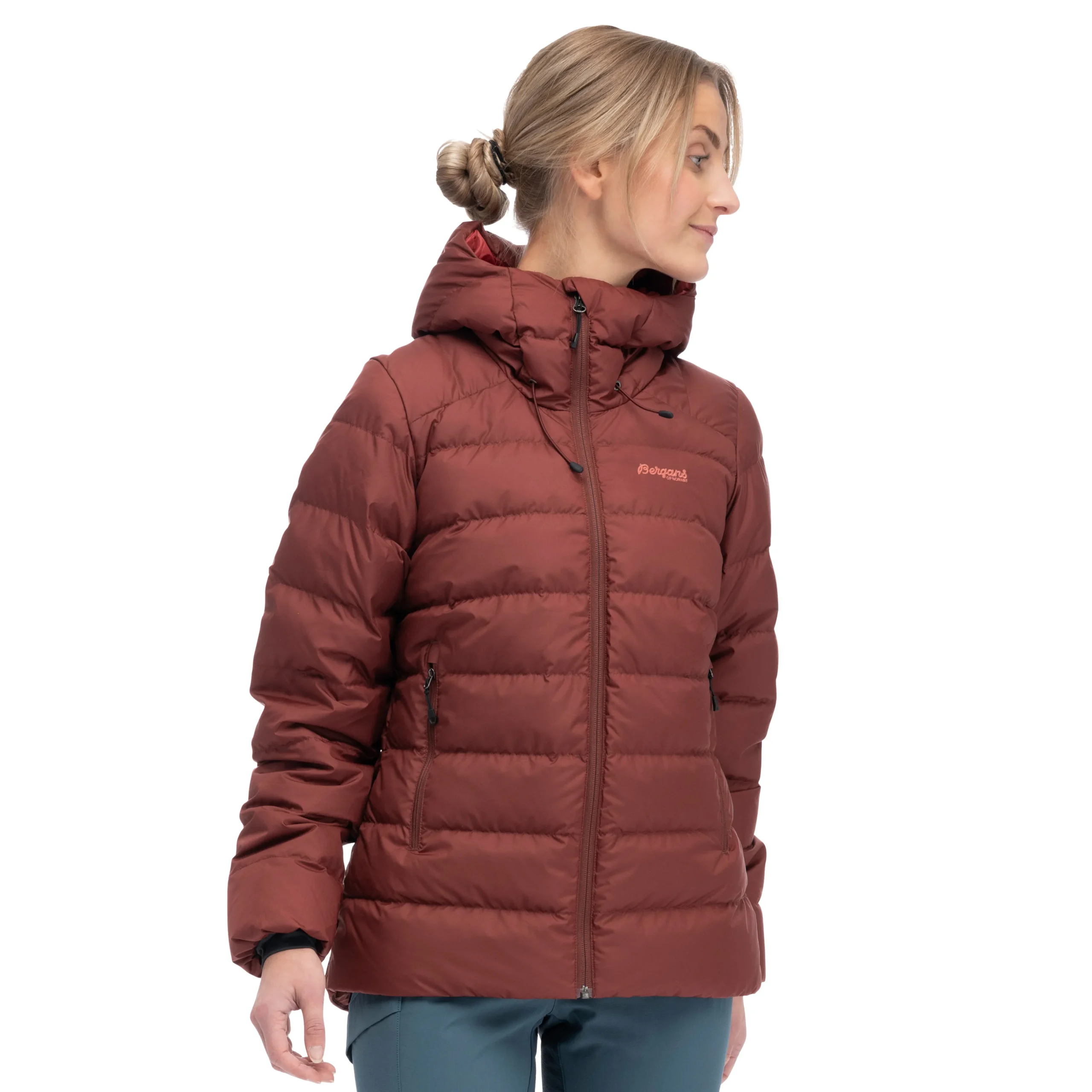 Hot Bergans Lava Medium Down Jacket W/Hood Women - Amarone Red