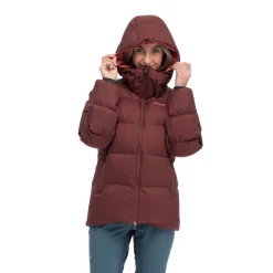 Flash Sale Bergans Lava Warm Down Jacket W/Hood Women - Amarone Red
