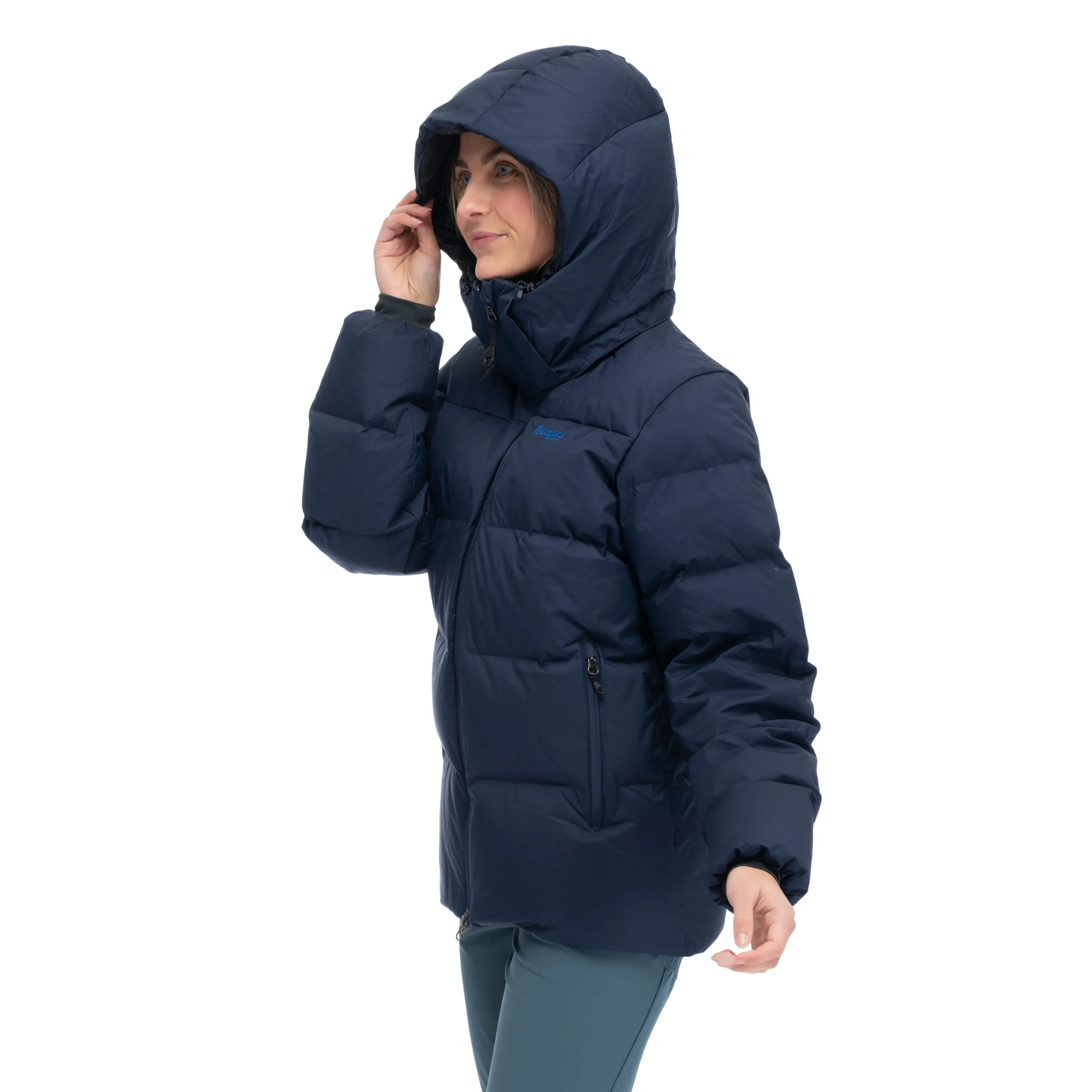 New Bergans Lava Warm Down Jacket W/Hood Women - Navy