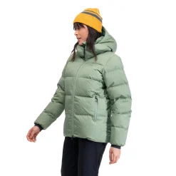 Sale Bergans Lava Warm Down Jacket W/Hood Women - Jade Green