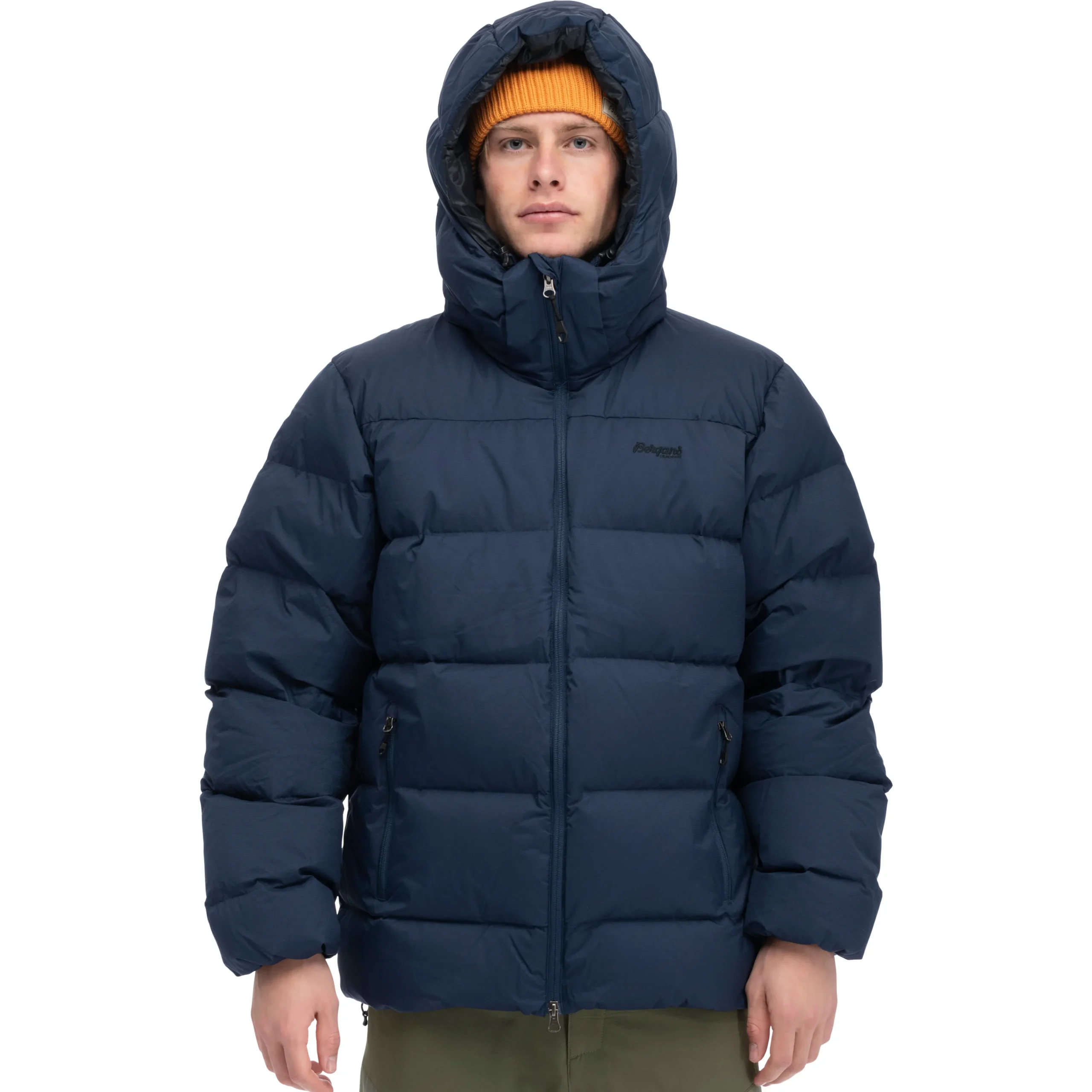 Sale Bergans Lava Warm Down Jacket W/Hood Men - Navy