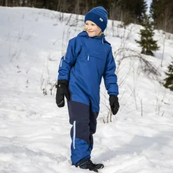Outlet Bergans Lilletind Insulated Kids Coverall - Dark Riviera Blue