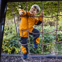 Cheap Bergans Lilletind Kids Coverall - Cloudberry Yellow / Dark Shadow Grey