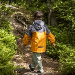 Discount Bergans Lilletind Kids Jacket - Cloudberry Yellow / Solid Dark Grey