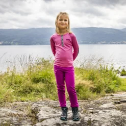 Clearance Bergans Lilletind V2 Light Softshell Kids Pants - Fandango Purple
