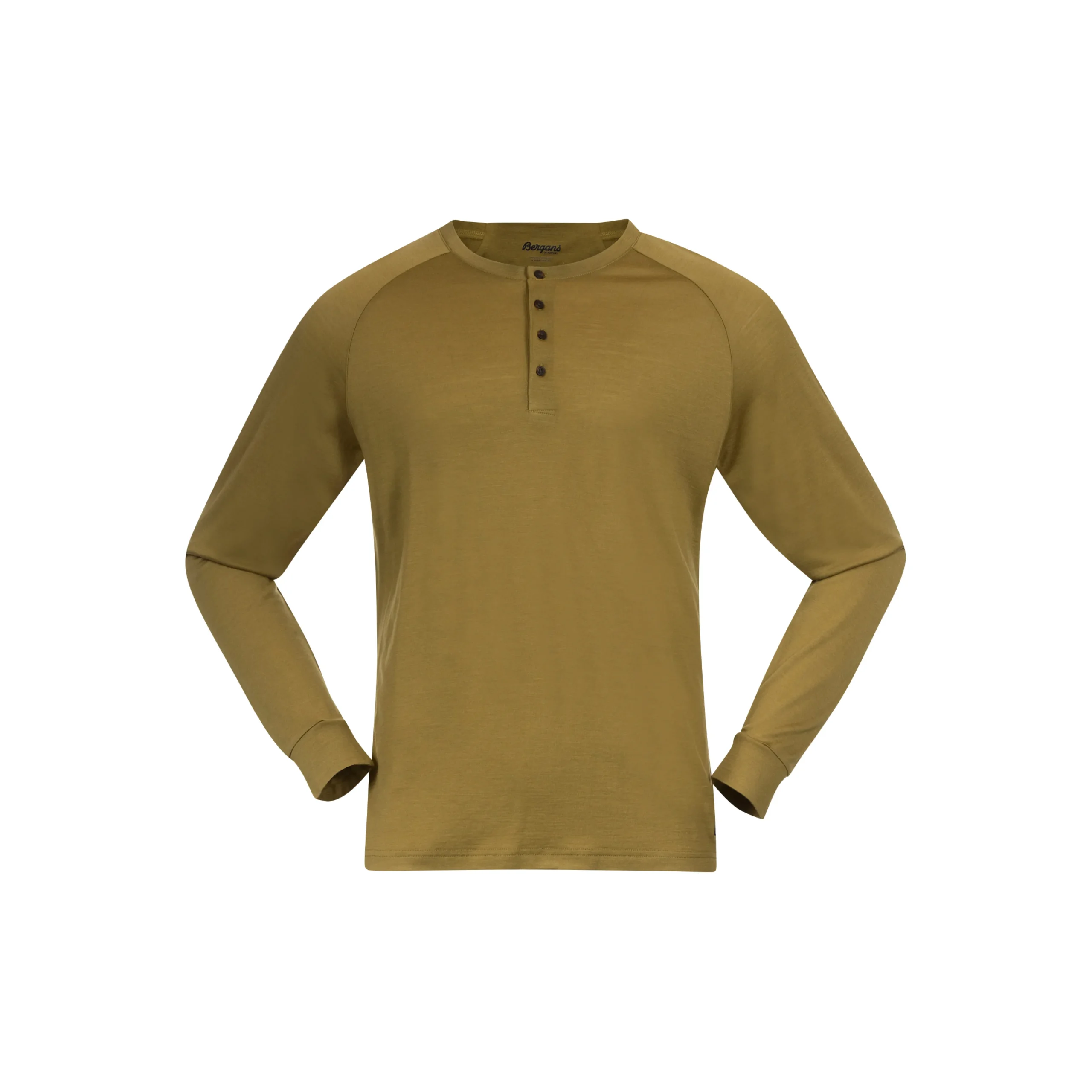 Best Sale Bergans Lysebu Wool Henley - Olive Green