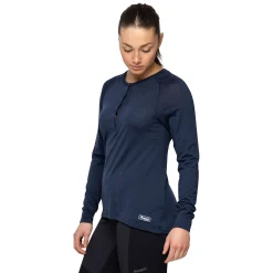 Best Bergans Lysebu Wool Henley Women - Navy Blue