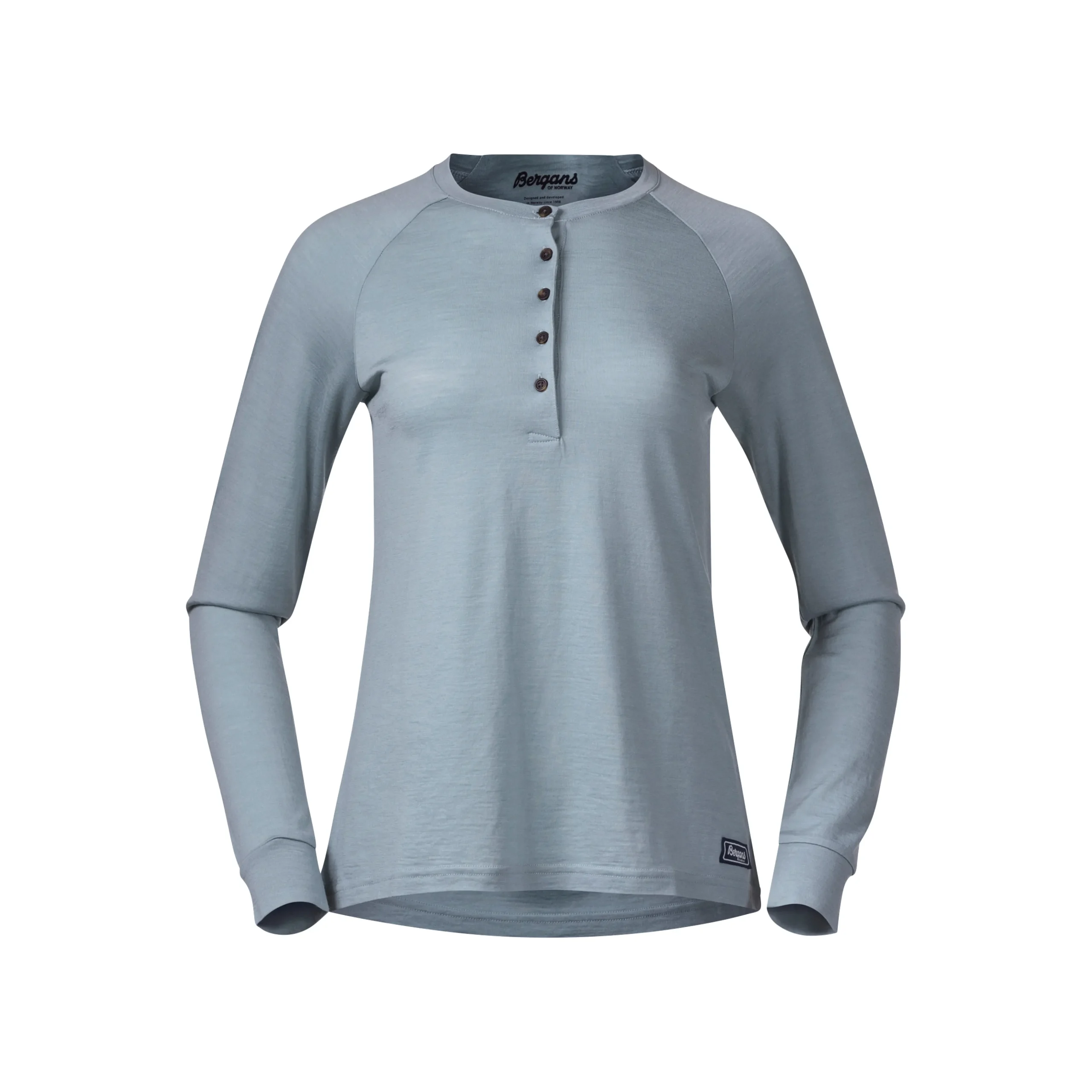 Sale Bergans Lysebu Wool W Henley - Husky Blue