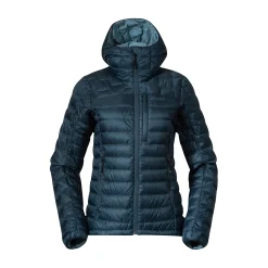 Clearance Bergans Magma Light Down Jacket W/Hood Women - Orion Blue