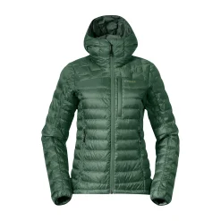 Sale Bergans Magma Light Down Jacket W/Hood Women - Dark Jade Green
