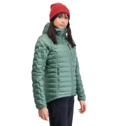 Sale Bergans Magma Light Down Jacket W/Hood Women - Dark Jade Green